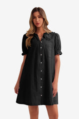 Womens Black Mini Shirt Dress  | CicyBell