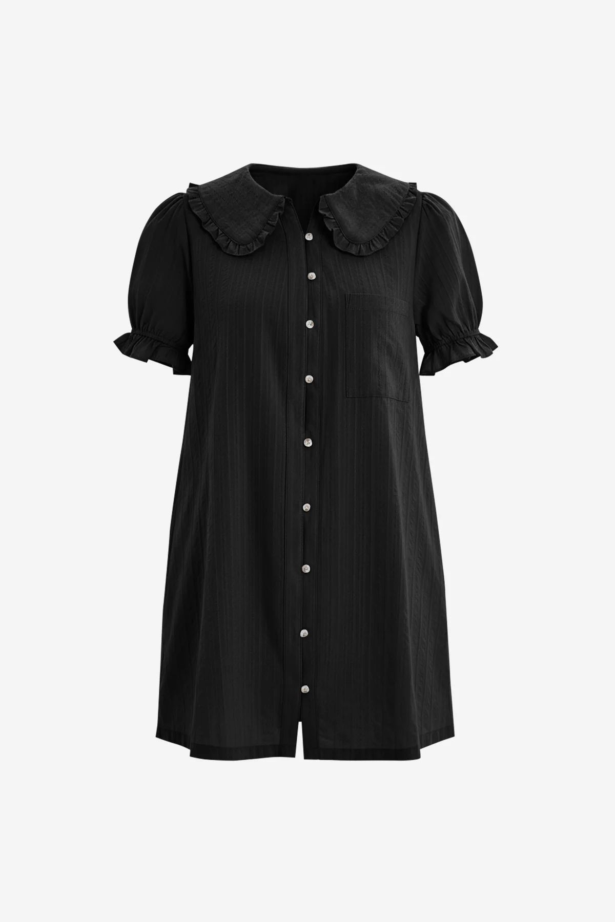 Womens Black Mini Shirt Dress