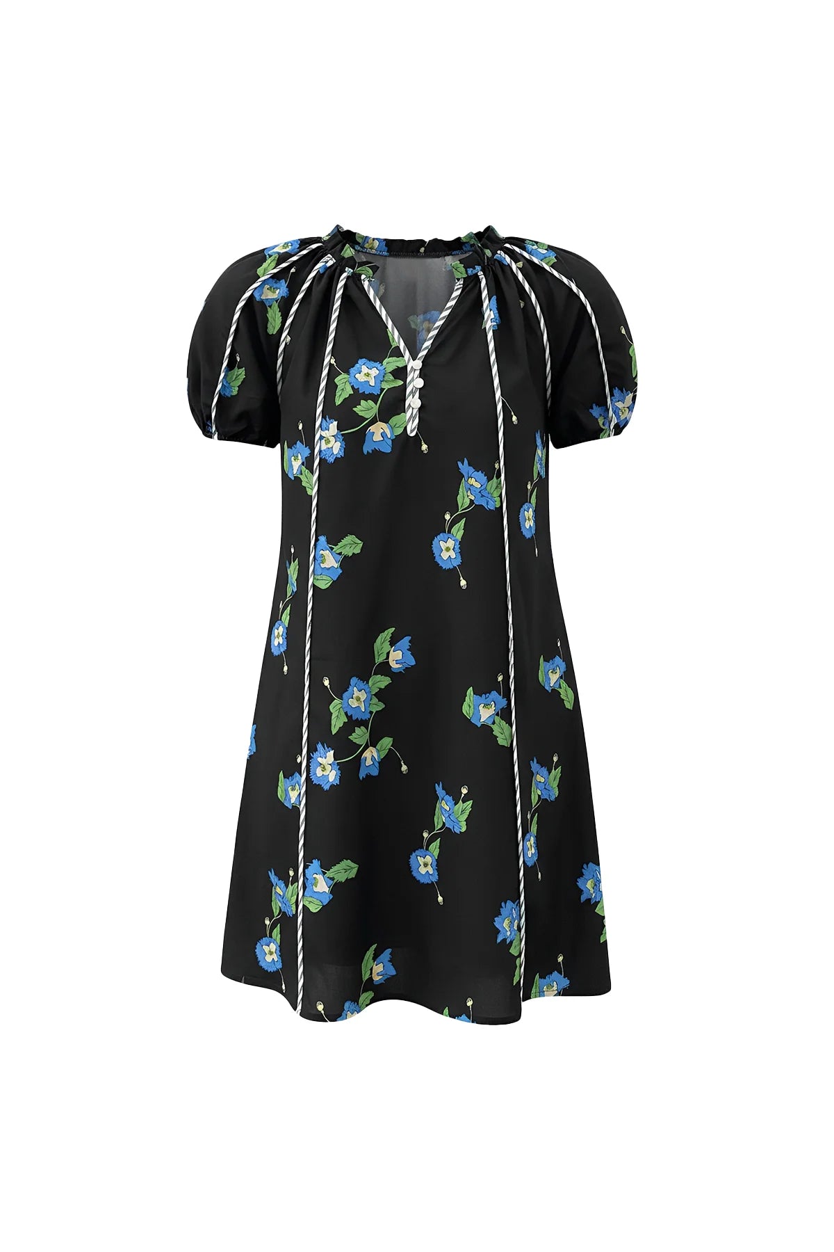 Womens  Black Puff Sleeve Mini Dresses | CicyBell