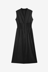 Womens Black V Neck Casual Dressy Jumpsuit | CicyBell