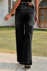 Womens Black Wide Leg Jeans | CicyBell
