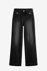 Womens Black Wide Leg Jeans | CicyBell