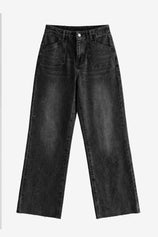 Womens Black High Waisted Straight Jeans | CicyBell