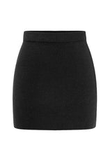 Cicy Bell Womens Black Knit Mini Skirt