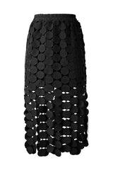 Cicy Bell Womens Black Hollow Out Maxi Skirts