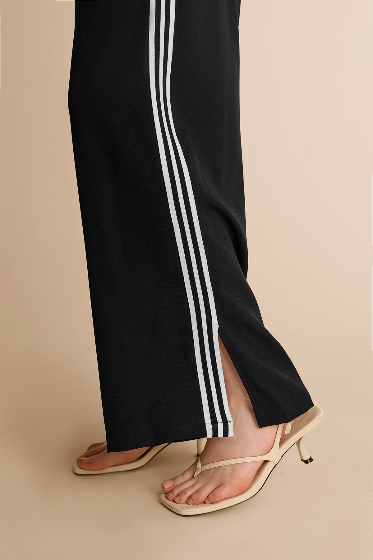 Womens Black Wide Leg High Waisted Pants | CicyBell