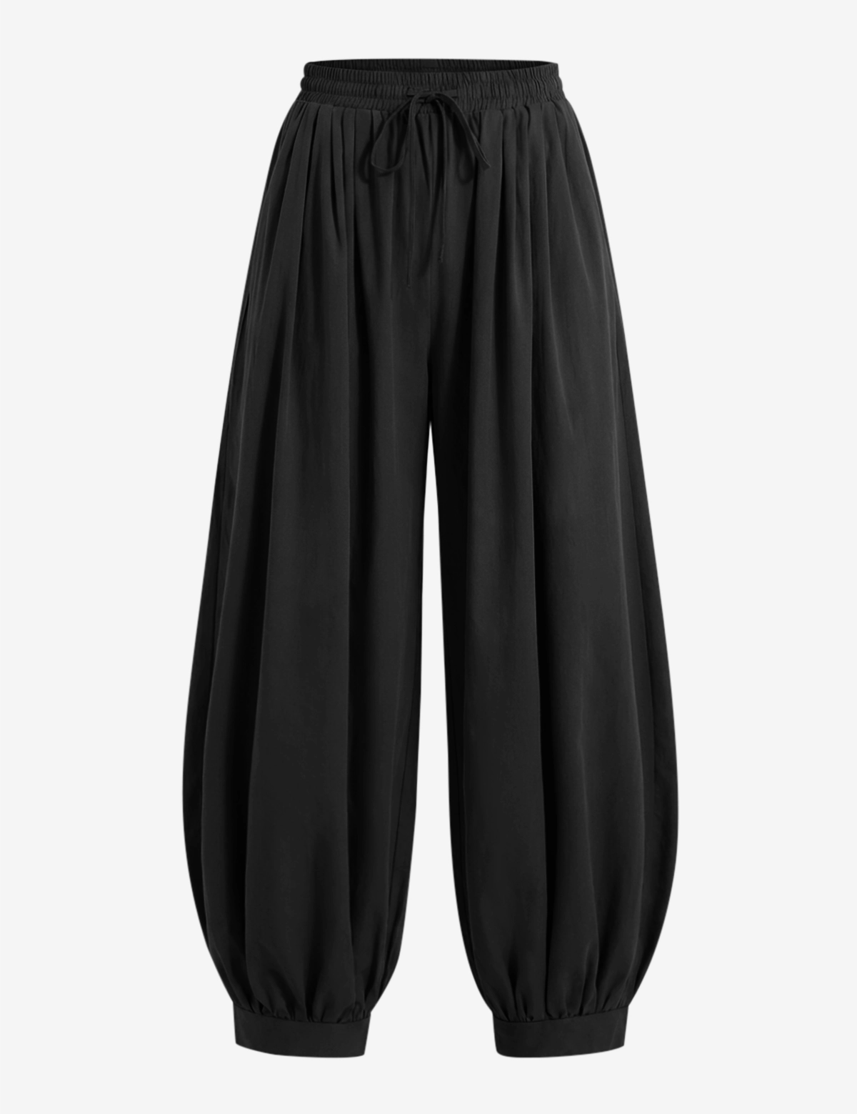 Cicy Bell Women's 100% Cotton Harem Pants featuring a trendy balloon silhouette and a flattering high-waisted fit. These breathable boho-chic trousers include an adjustable drawstring waist and tapered ankles for festivals or lounging.