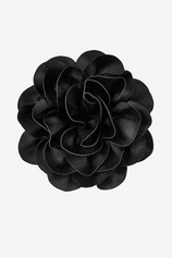 Womens Black Satin Rose Brooch Pin | CicyBell