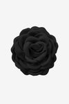 Cicy Bell 4-inch Rose Brooch featuring exquisite hand-crafted 3D petals. This large floral pin adds instant elegance to blazers, hats, or handbags with its soft multi-layered polyester fabric and secure fastening for weddings or office wear.