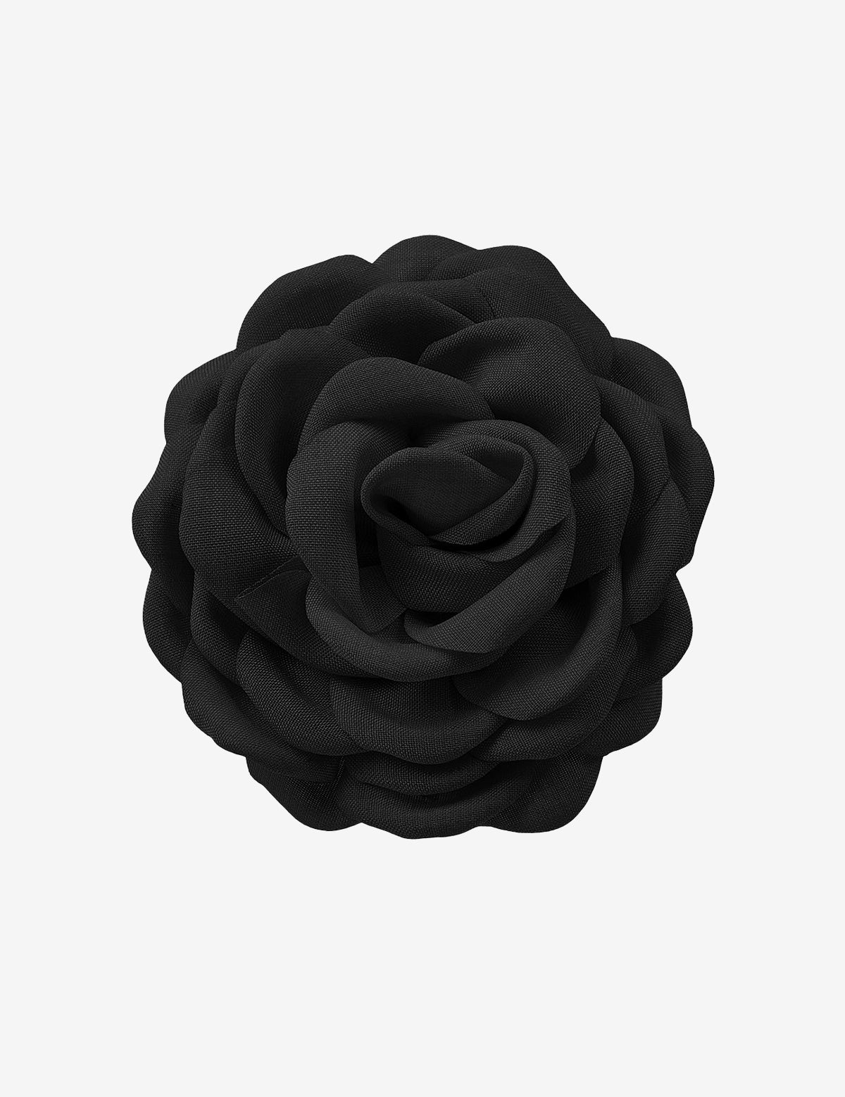 Cicy Bell 4-inch Rose Brooch featuring exquisite hand-crafted 3D petals. This large floral pin adds instant elegance to blazers, hats, or handbags with its soft multi-layered polyester fabric and secure fastening for weddings or office wear.