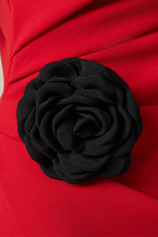 Womens Black 4'' Rose Brooch Pin | CicyBell