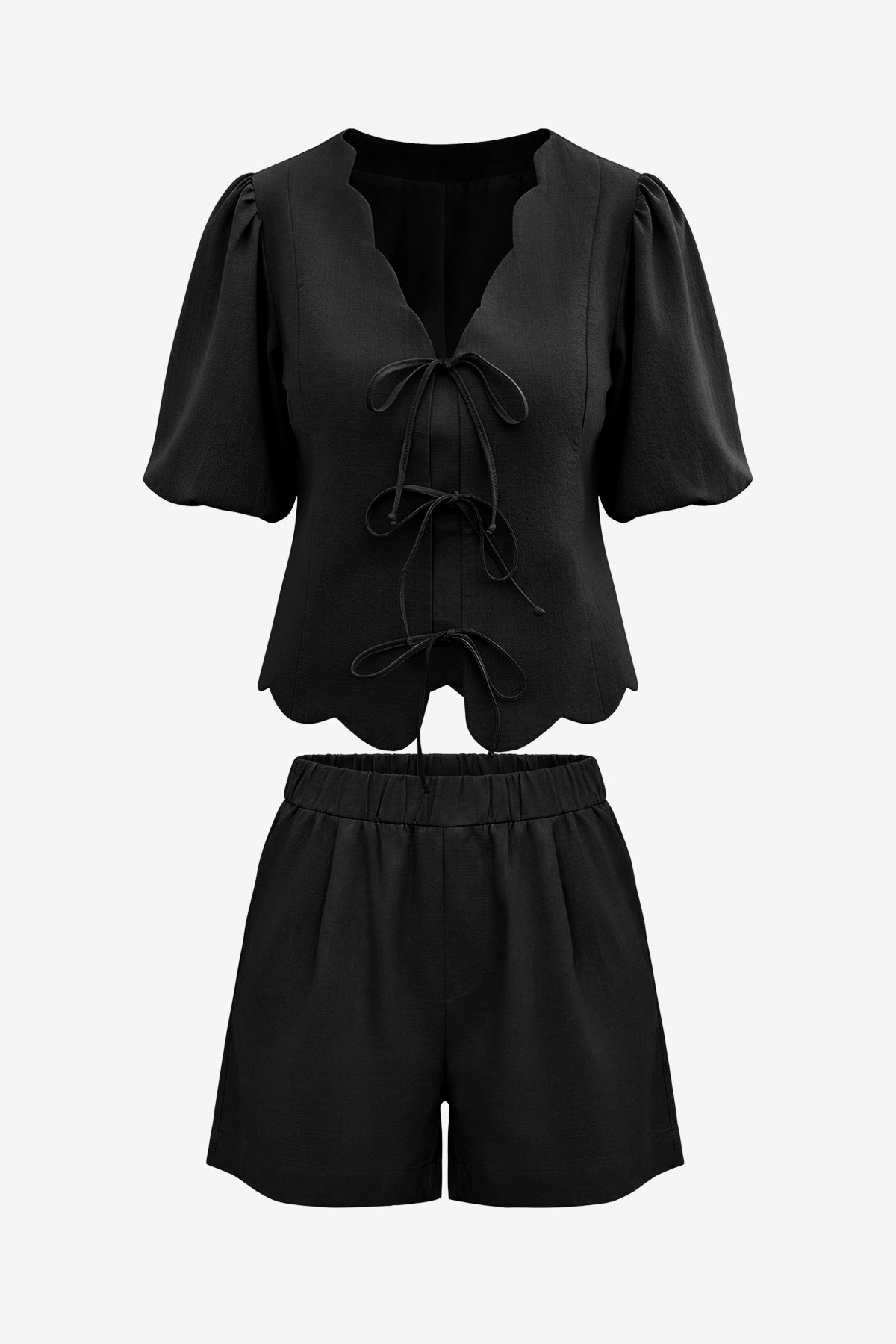 Womens Black Summer 2 Piece Short Sets | CicyBell