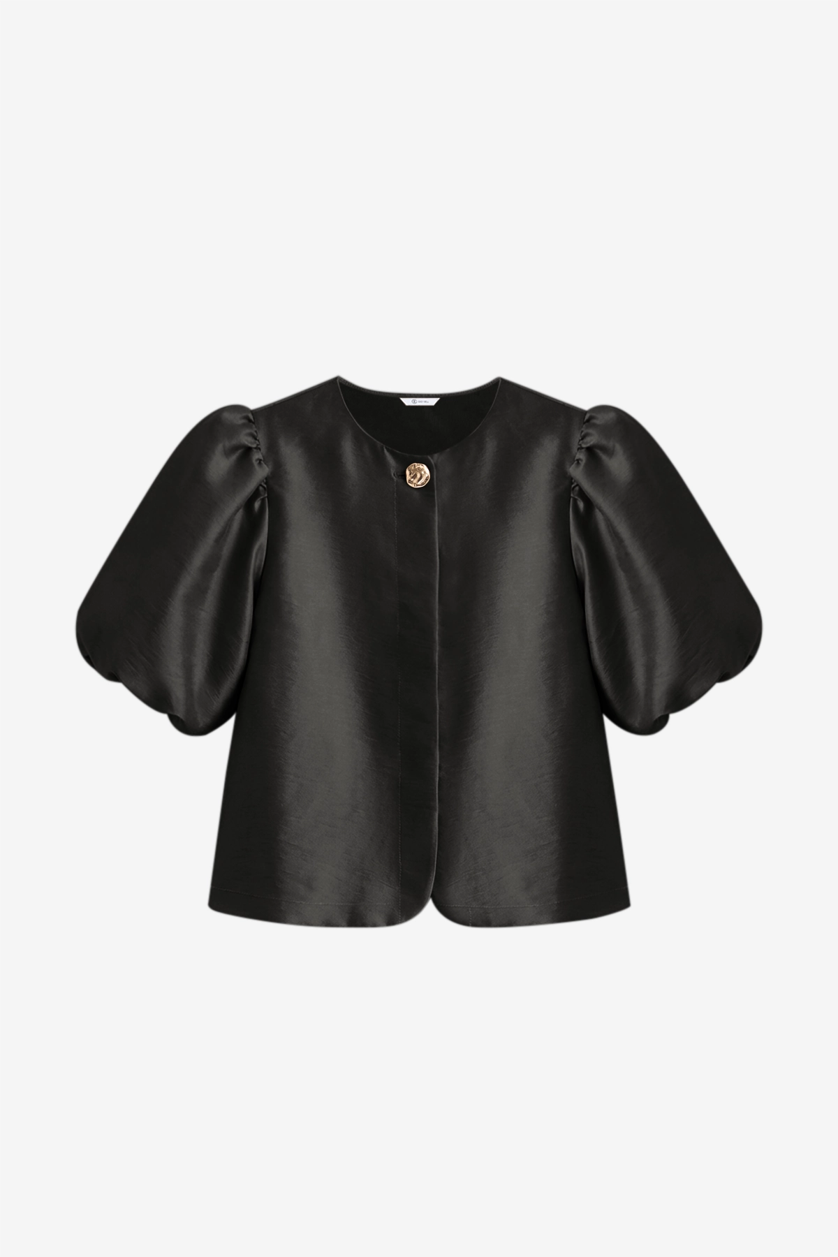 Cicy Bell Women's Satin Blouse featuring trendy balloon sleeves and a classic button-up front. This loose-fit silky top with a premium satin texture is perfect for office meetings or a weekend brunch.