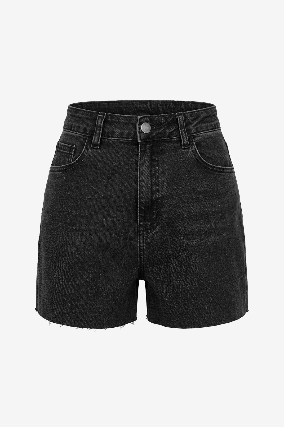 Womens Black High Waisted Jean Shorts | CicyBell