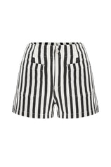 Womens Black Summer Striped Shorts | CicyBell