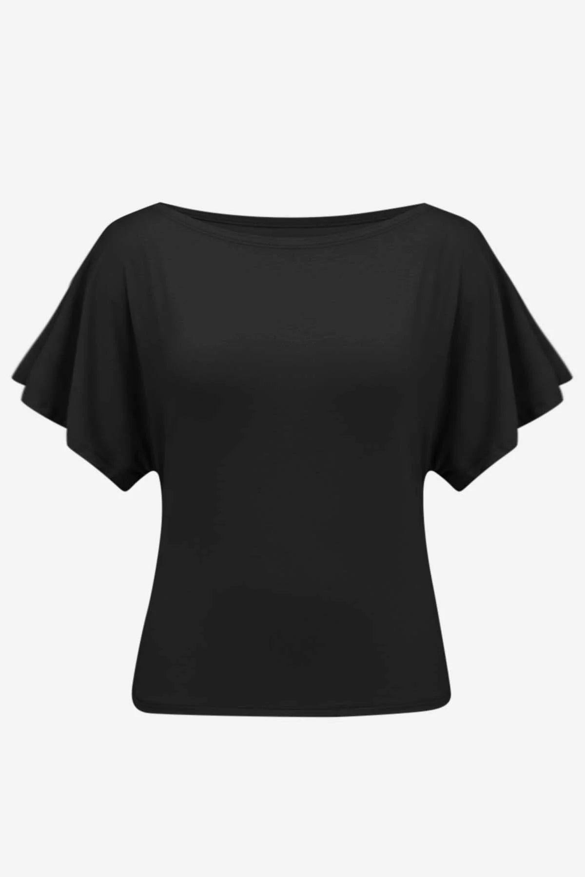 Womens Black Tie Back Cinched Tops | CicyBell
