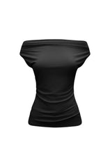Womens  Black Cowl Neck Tank Tops | CicyBell