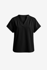 Womens Black V Neck Blouse Tops  | CicyBell