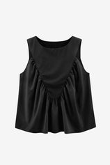 Womens Black Peplum Babydoll Tank Tops | CicyBell