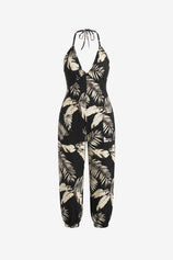 Womens Black&Brown Sexy Halter Jumpsuits | CicyBell