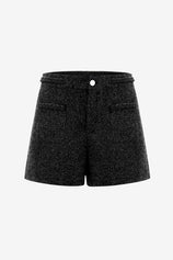 Womens Black&White Tweed Summer Shorts | CicyBell