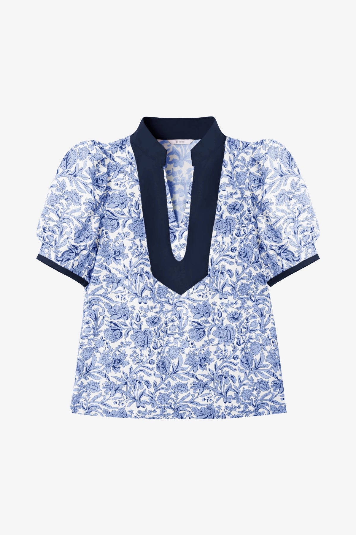Womens Blue Puff Sleeve Blouses | CicyBell