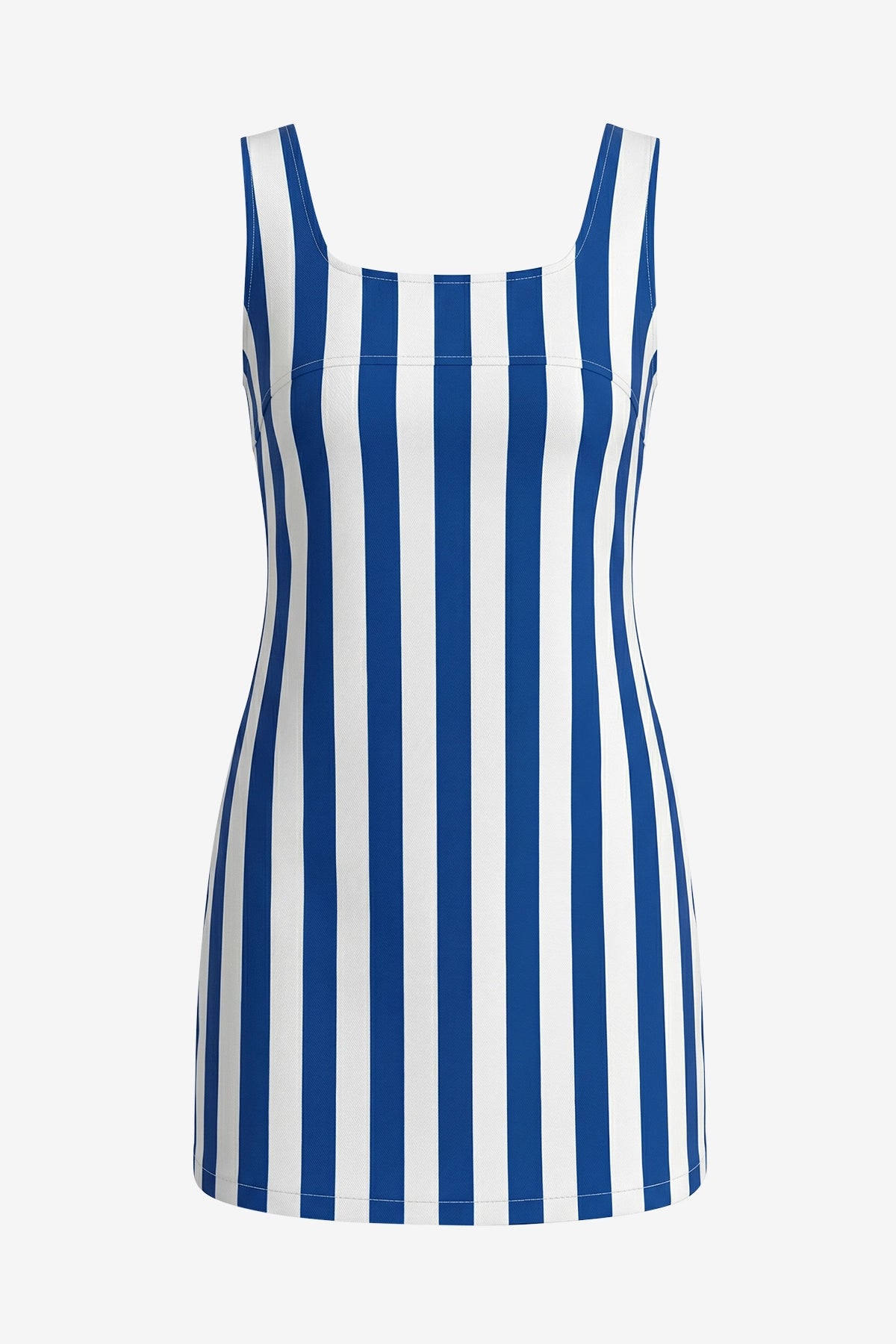 Womens Blue Striped Denim Mini Dresses | CicyBell