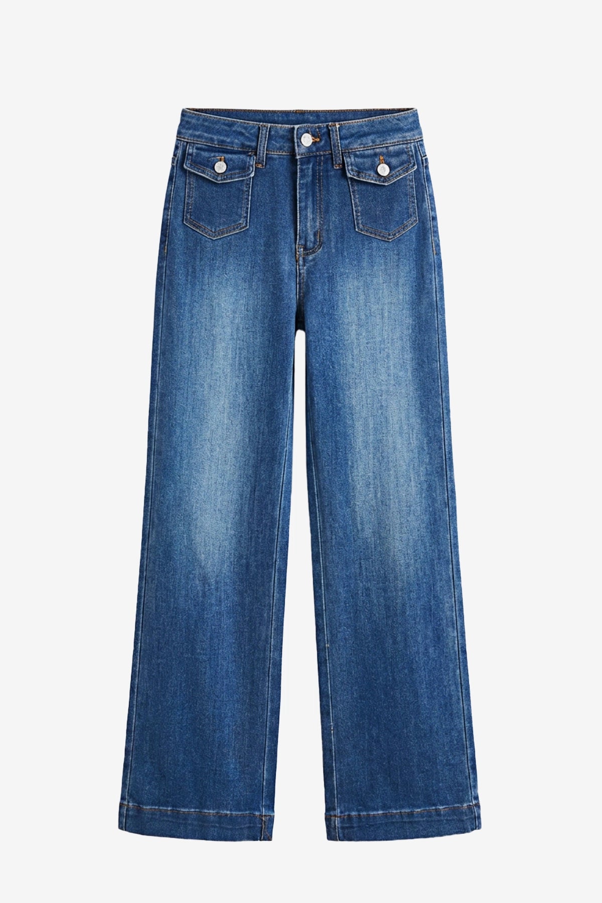 Womens Blue Wide Leg Jeans | CicyBell