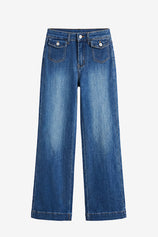 Womens Blue Wide Leg Jeans | CicyBell