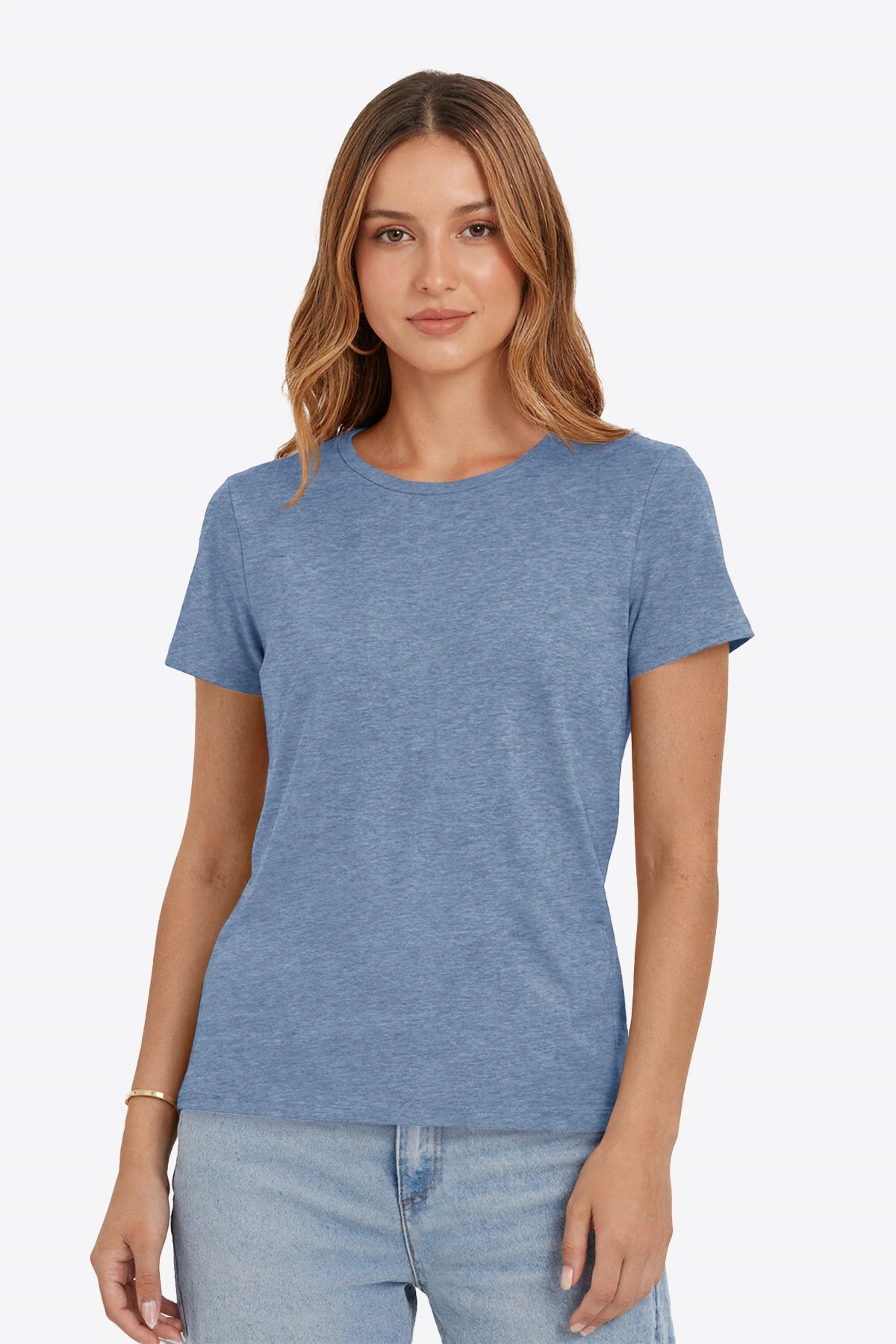 Womens Blue Short Sleeve Shirts | CicyBell