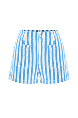 Womens Blue Summer Striped Shorts | CicyBell