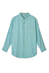 Womens Blue Green Striped Shirts | CicyBell