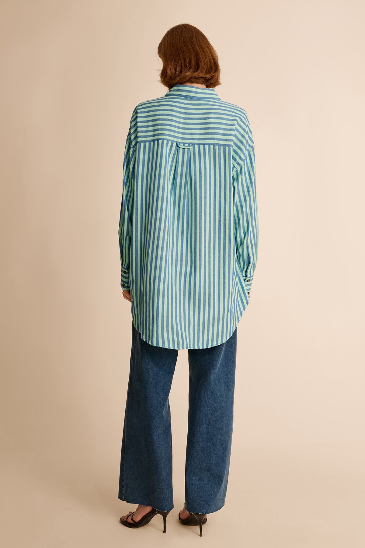Womens Blue Green Striped Shirts | CicyBell