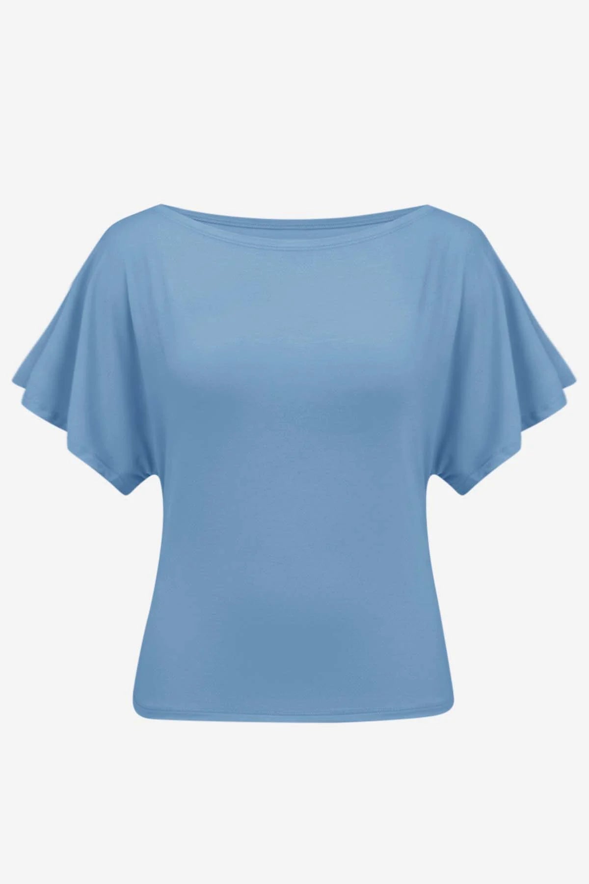 Womens Bluish Gray Tie Back Cinched Tops | CicyBell