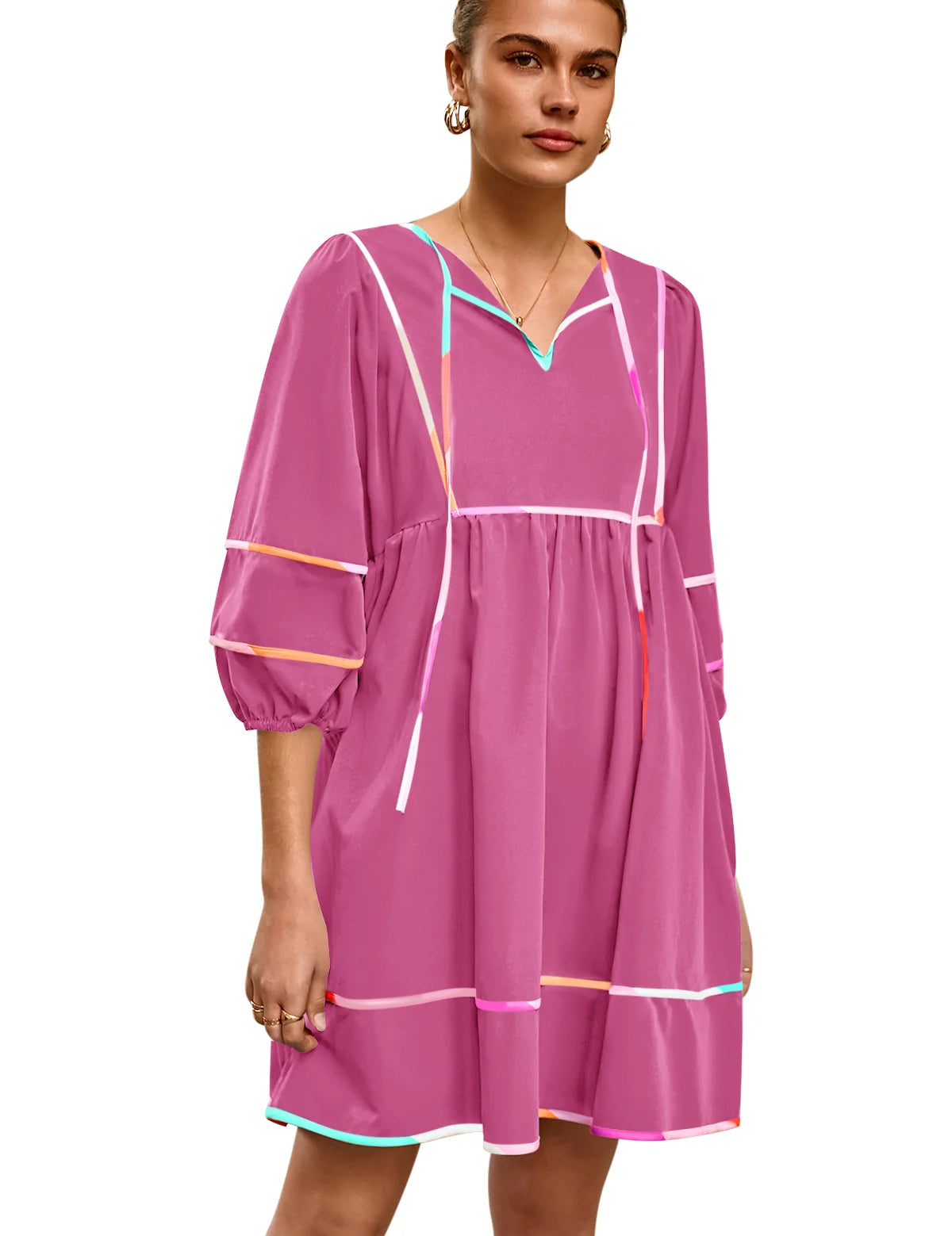 CicyBell-Womens-BrightPink-Babydoll-MiniDresses-M1T474_6.webp