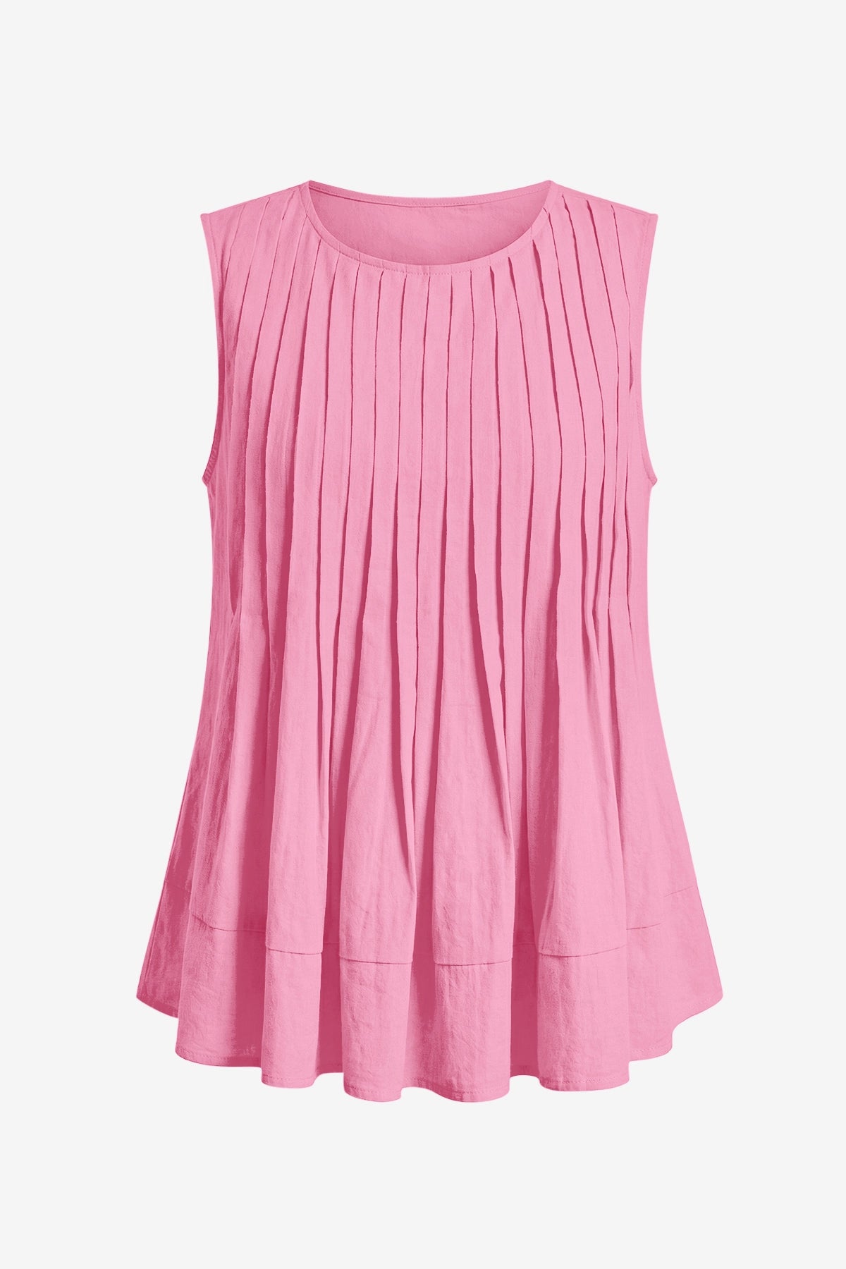 Womens Bright Pink Peplum Casual Babydoll Tops | CicyBell