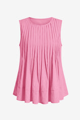 Womens Bright Pink Peplum Casual Babydoll Tops | CicyBell