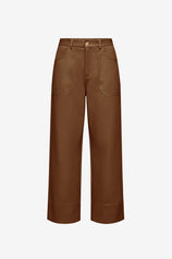 Womens Brown Wide Leg Flare Pants  | CicyBell