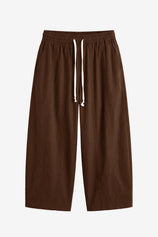 Womens Brown High Waisted Baggy Barrel Pants | CicyBell
