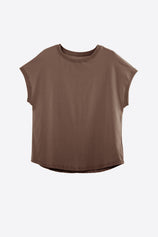 Womens Brown Summer Cap Sleeve | CicyBell