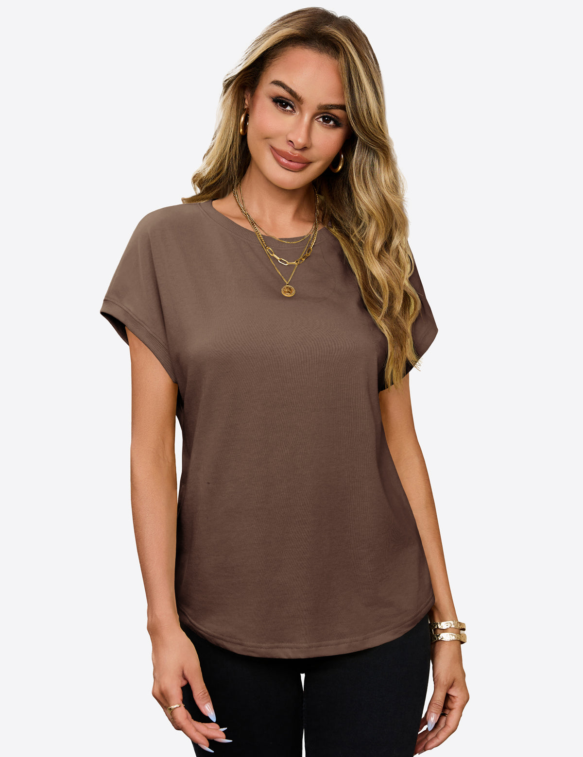 CicyBell-Womens-Brown-T-Shirt-M5B427_2.jpg