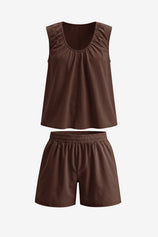 Womens Brown Summer 2 Piece Sets  | CicyBell