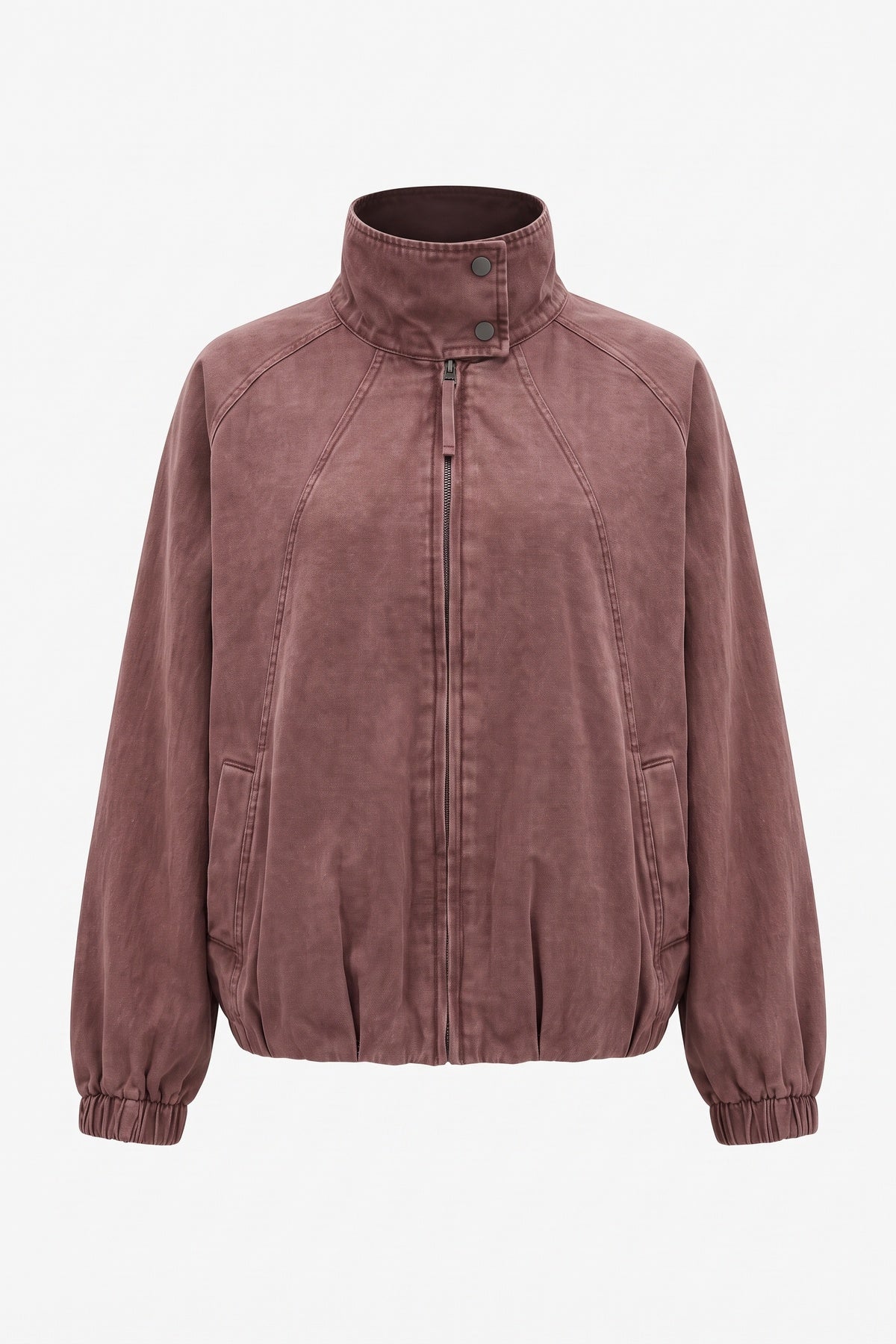 Womens Dark Pink Oversized Denim Bomber Jacket | CicyBell
