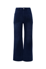 Cicy Bell Womens Dark Blue Wide Leg Jeans