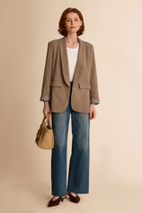 Womens Dark Khaki Business Casual Blazer | CicyBell