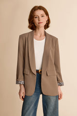 Womens Dark Khaki Business Casual Blazer | CicyBell