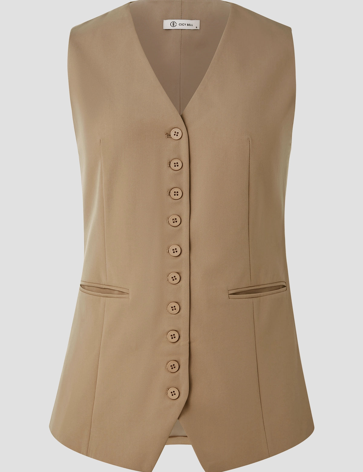 CicyBell-Womens-DarkKhaki-Vests-N5E226_2.webp