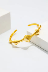 Vintage Gold Crown Cuff Bangle 18K Plated | CicyBell