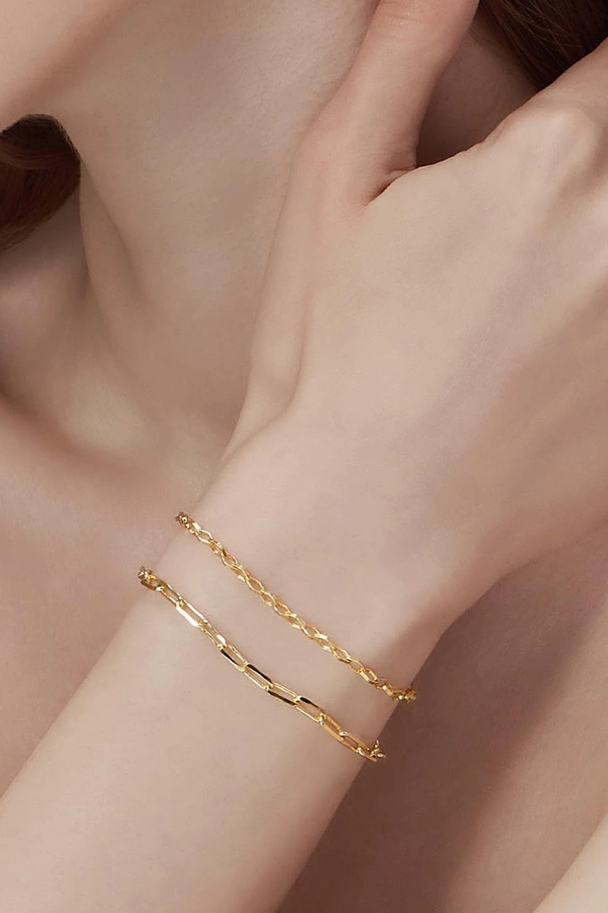 Tarnish-Resistant Gold Chain Bracelet Slim Stacking | CicyBell