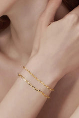 Tarnish-Resistant Gold Chain Bracelet Slim Stacking | CicyBell
